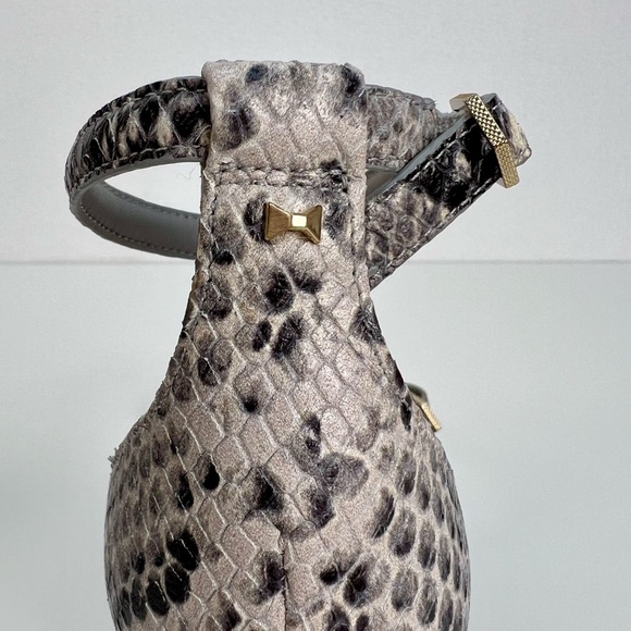 Ted Baker London Wedge Heel Sandal Weliin Snake Print Women's 38.5 US 8 Strappy - Picture 8 of 15